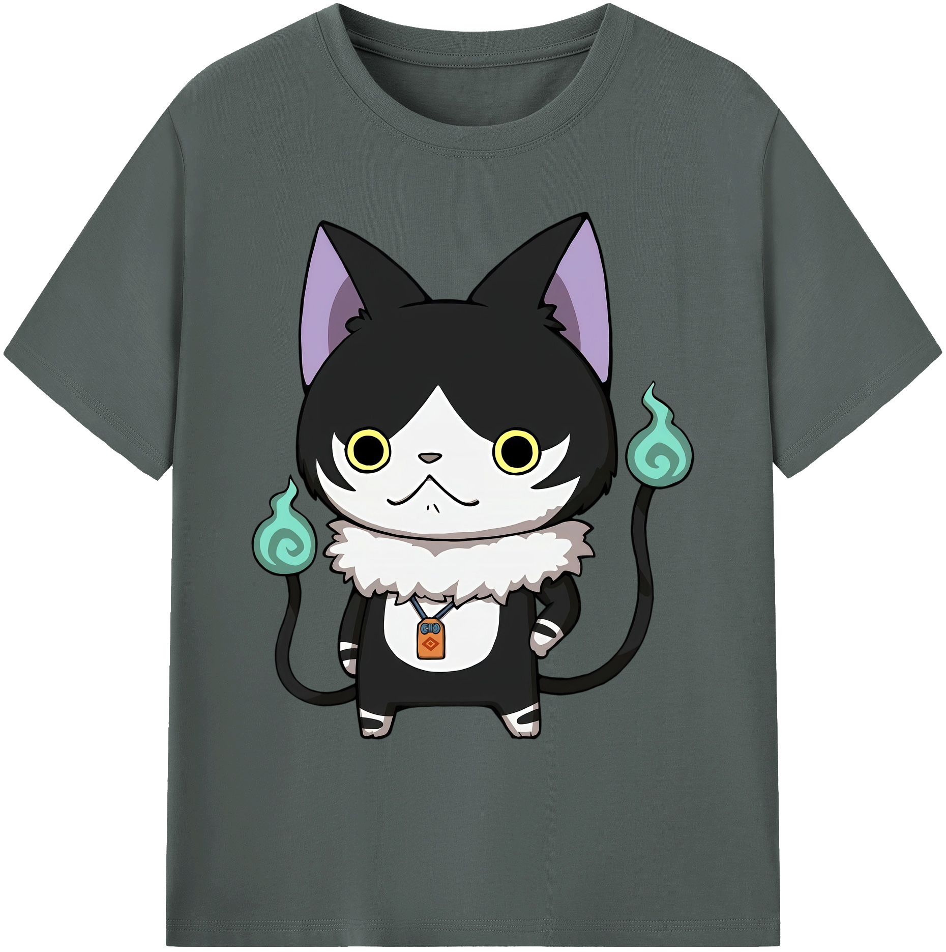 （画像用） 妖怪ウォッチ Yo-kai Watch 綿100％ メンズ半袖Tシャツ｜肌触りやわらか＆通気性